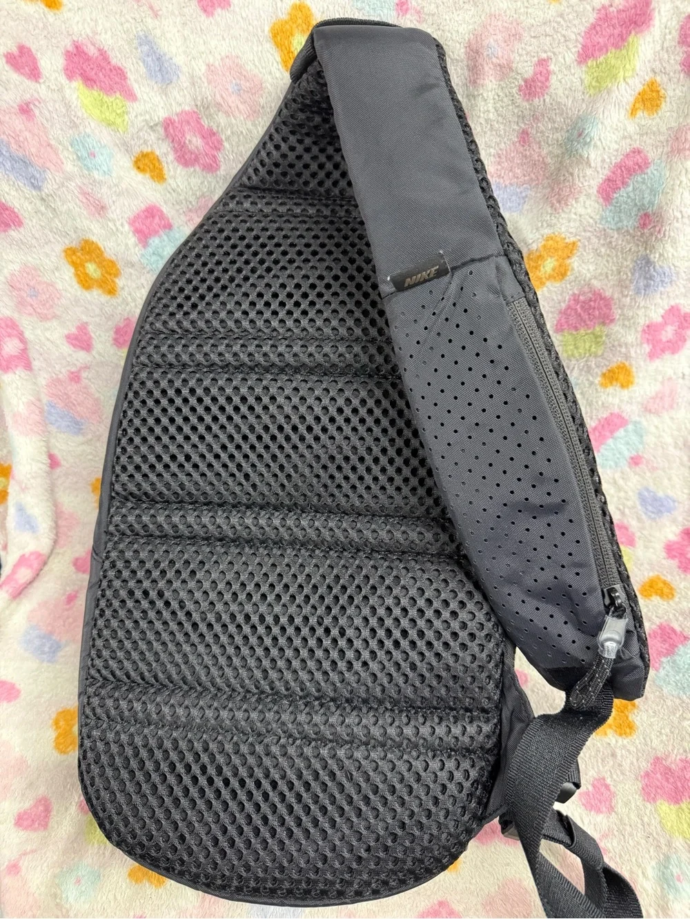 Nike Black Sling Bag with Tan Trim